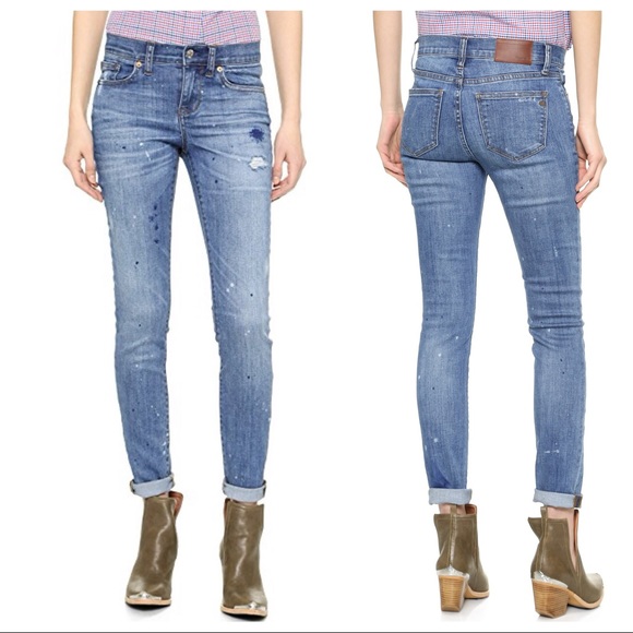 skinny paint splatter jeans